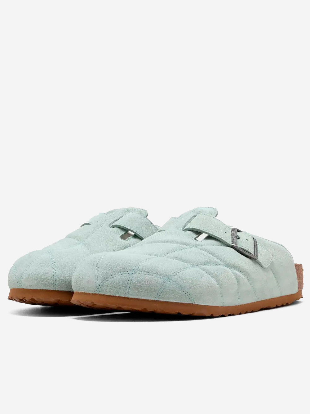 BIRKENSTOCK Boston Quilted suede acqua Verde acqua Urbanstaroma