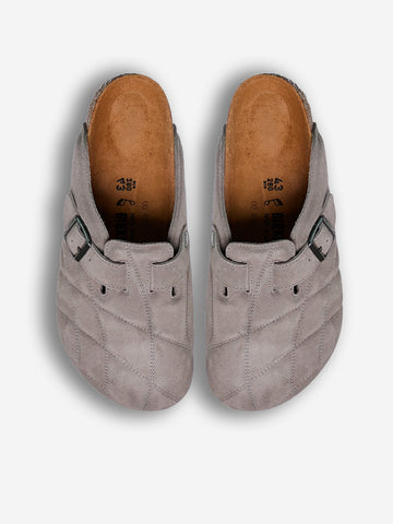 BIRKENSTOCK Boston Quilted suede grigie Grigio