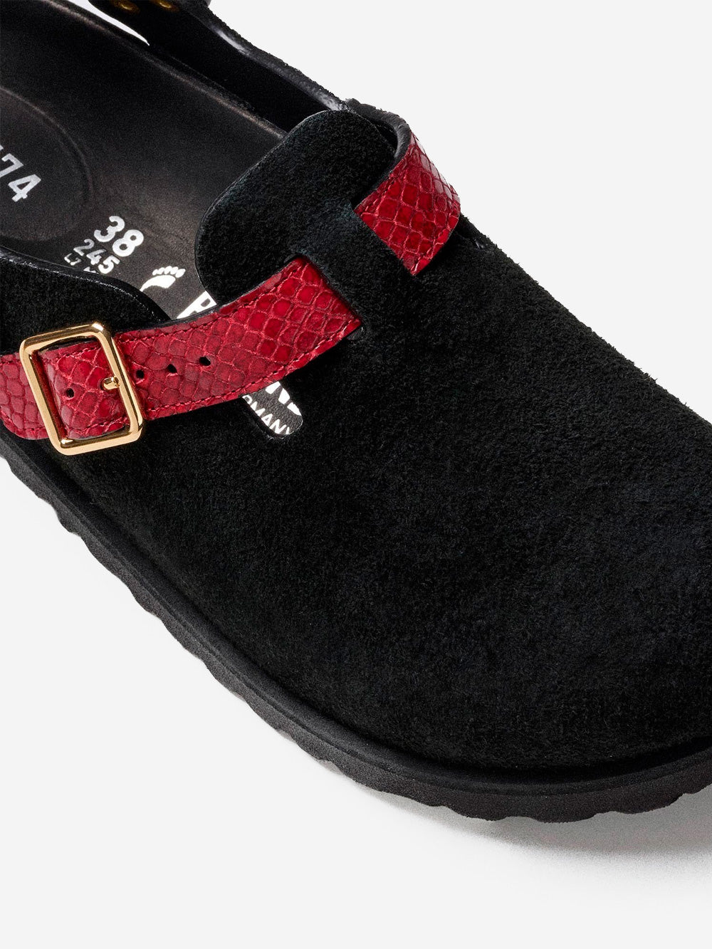 BIRKENSTOCK 1774 W Tokio Cazador con stampa pitone nere Nero rosso Urbanstaroma