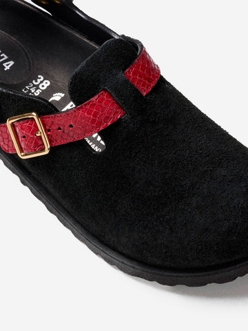 BIRKENSTOCK 1774 W Tokio Cazador con stampa pitone nere Nero rosso