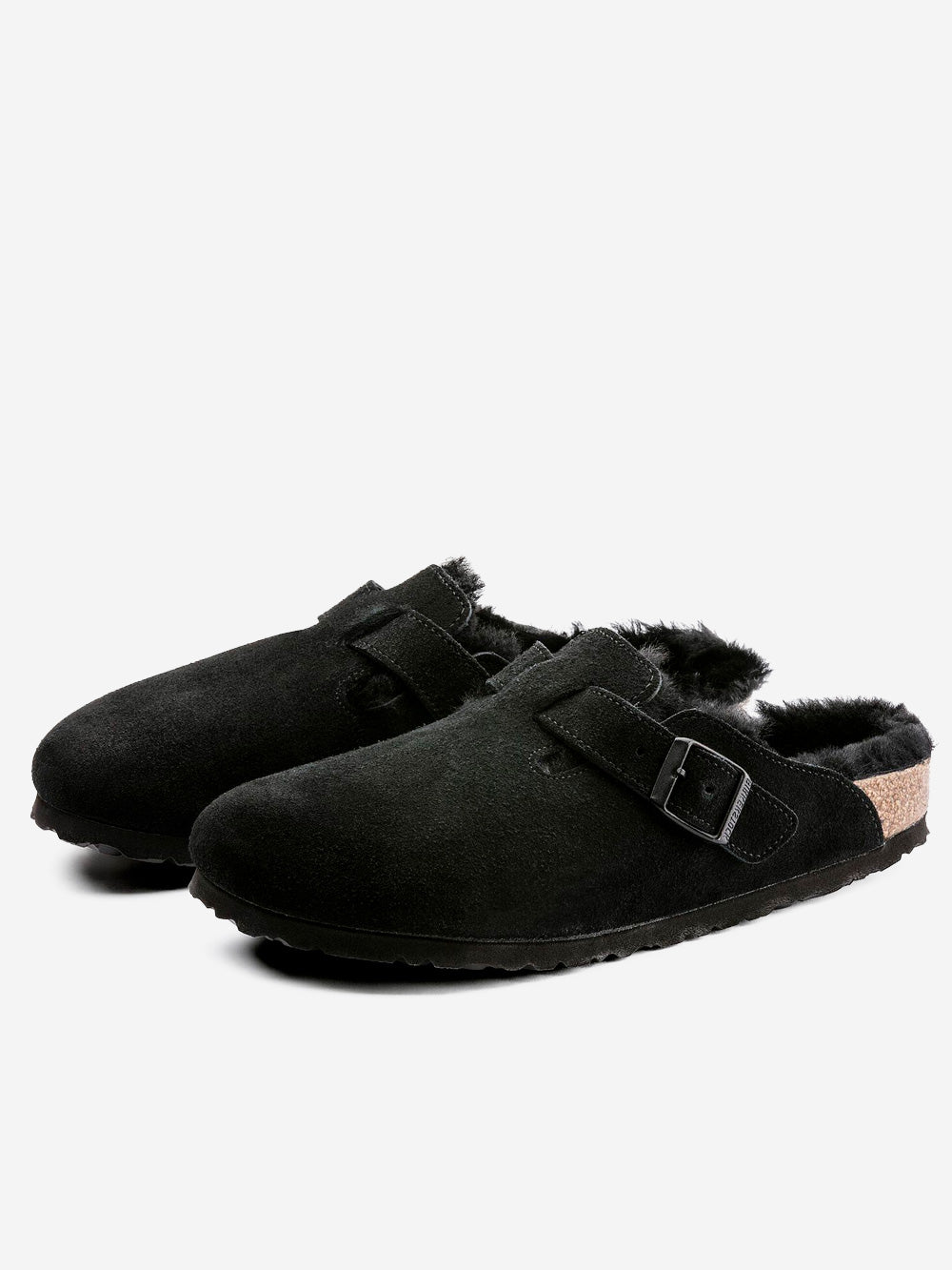 BIRKENSTOCK Boston shearling e suede neri Nero Urbanstaroma