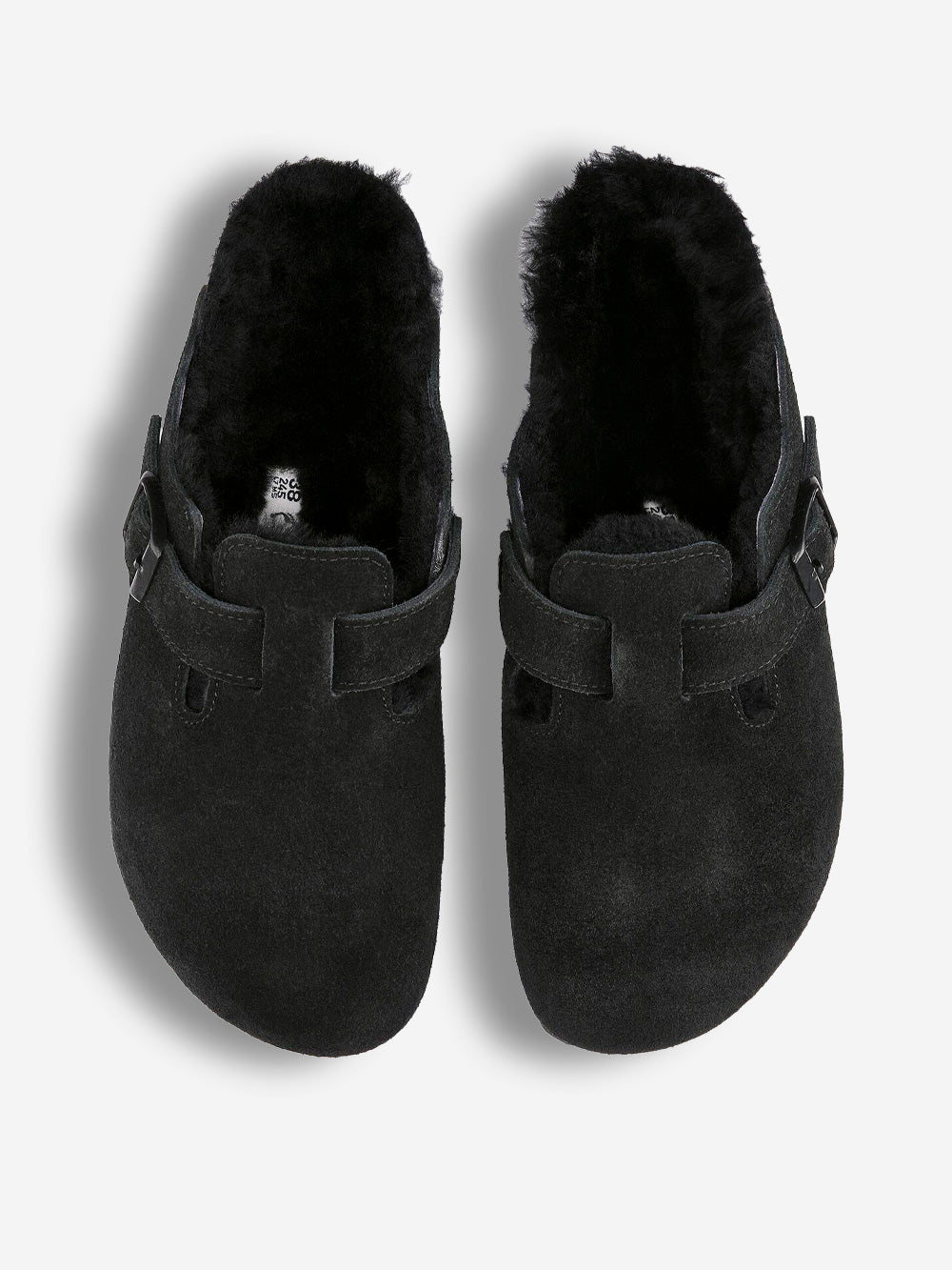 BIRKENSTOCK Boston shearling e suede neri Nero Urbanstaroma