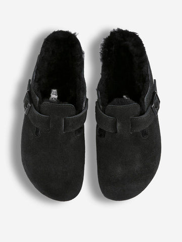 Boston shearling e suede neri