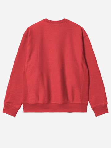 American Script Sweatshirt rouge