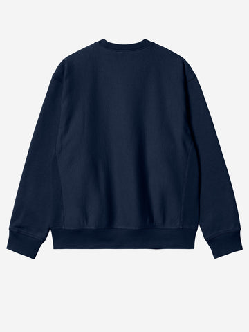 American Script Sweatshirt blu