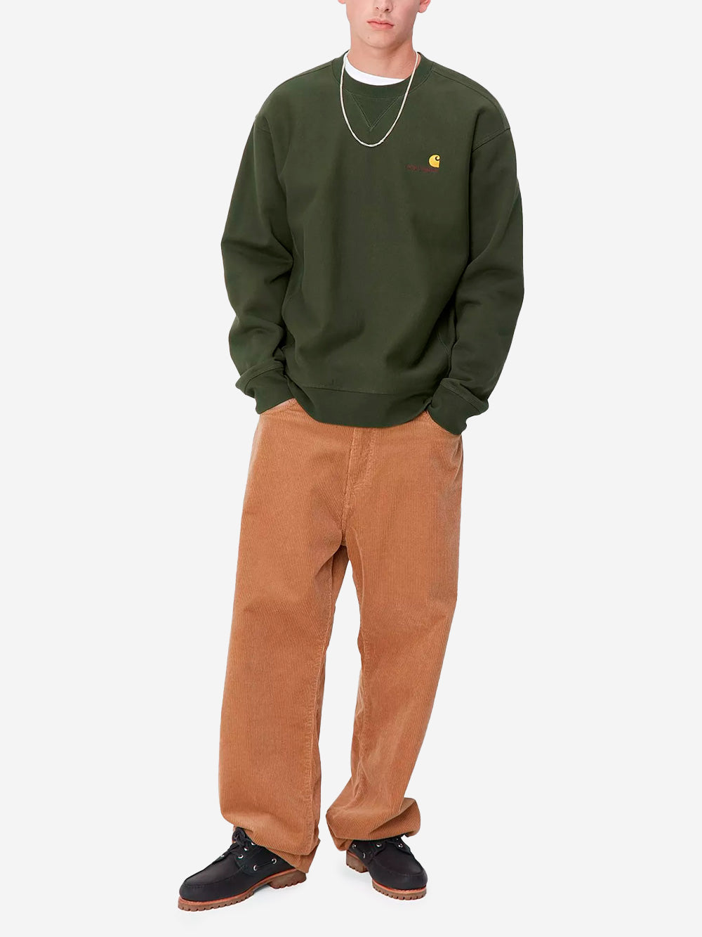 CARHARTT WIP Felpa American Script verde Verde Urbanstaroma