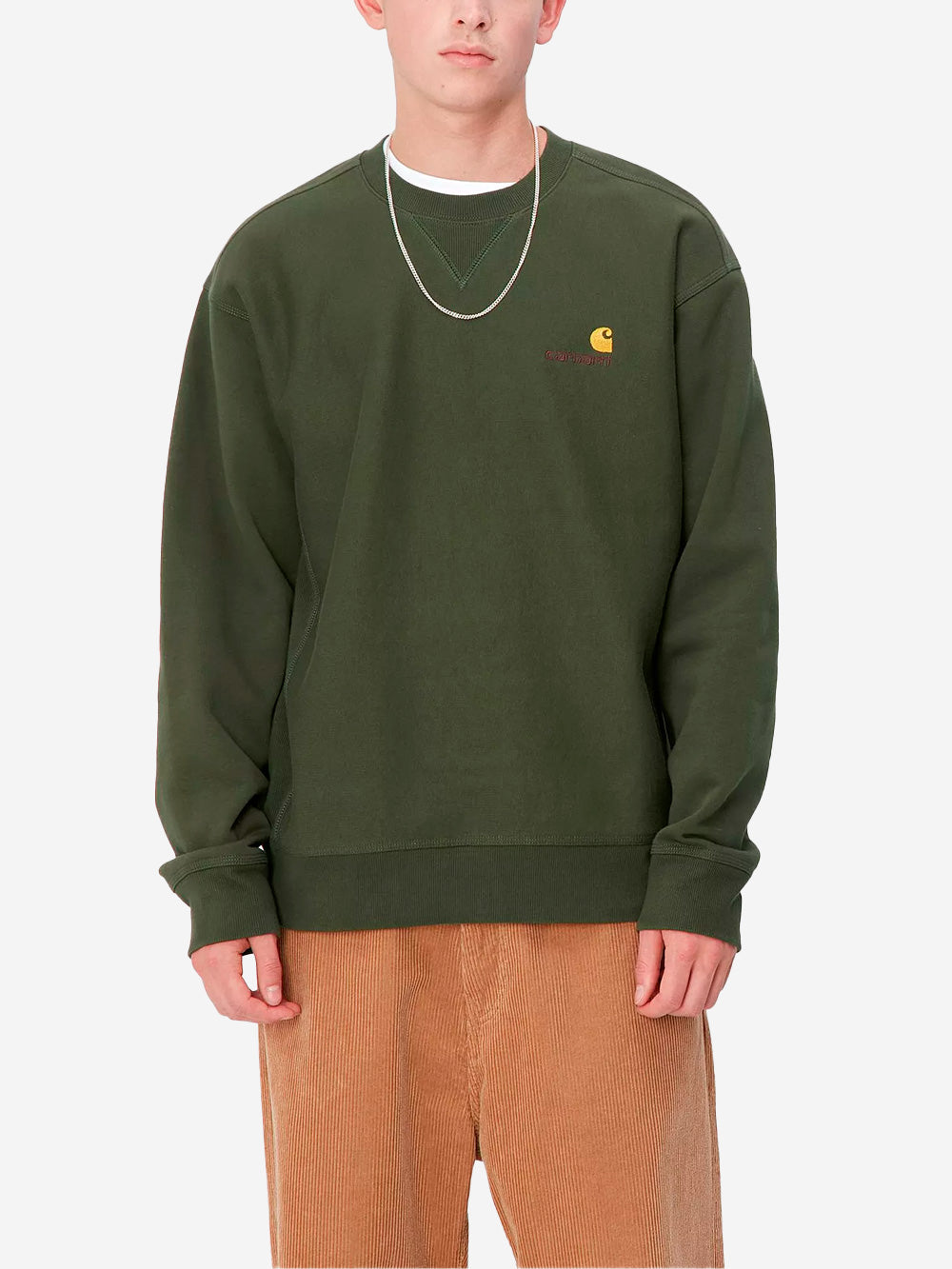 CARHARTT WIP Felpa American Script verde Verde Urbanstaroma