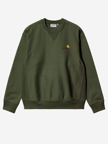 CARHARTT WIP Felpa American Script verde Verde