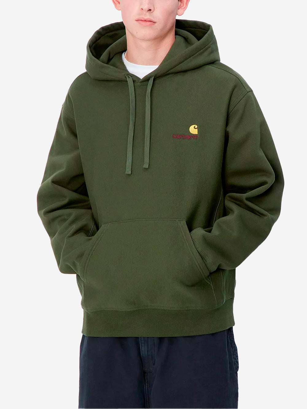 CARHARTT WIP Hoodie American Script verde Verde Urbanstaroma