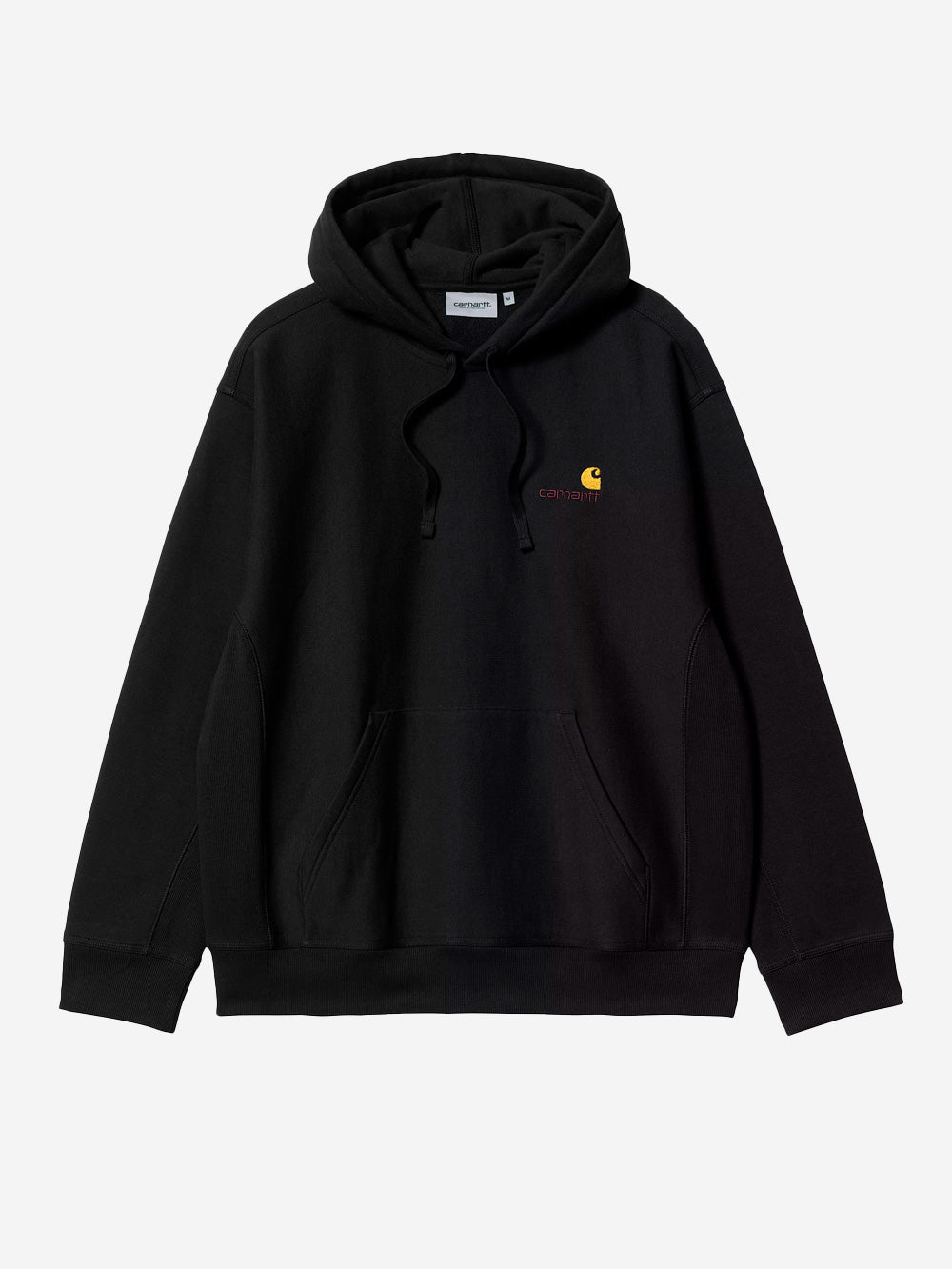 CARHARTT WIP Hoodie American Script nera Nero Urbanstaroma