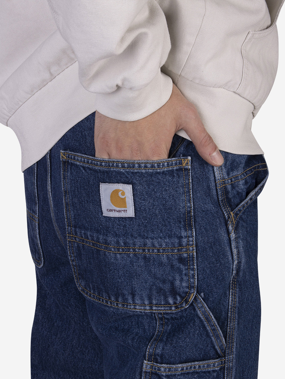 CARHARTT WIP Pantaloni Single Knee in denim Blu Urbanstaroma