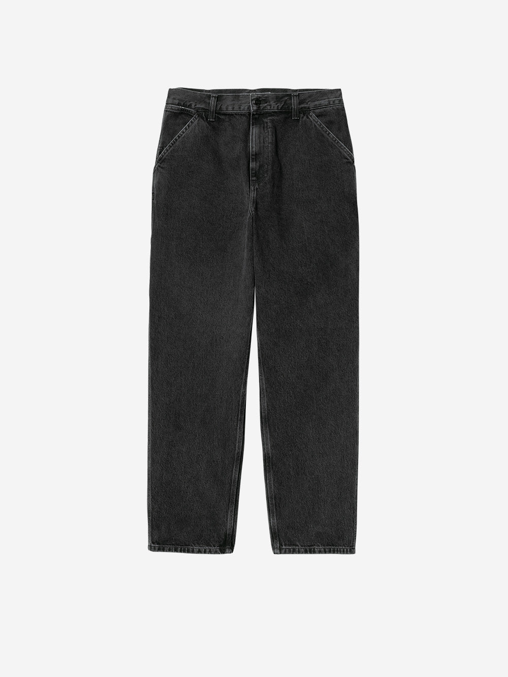 CARHARTT WIP Pantaloni Single Knee in denim Nero Urbanstaroma