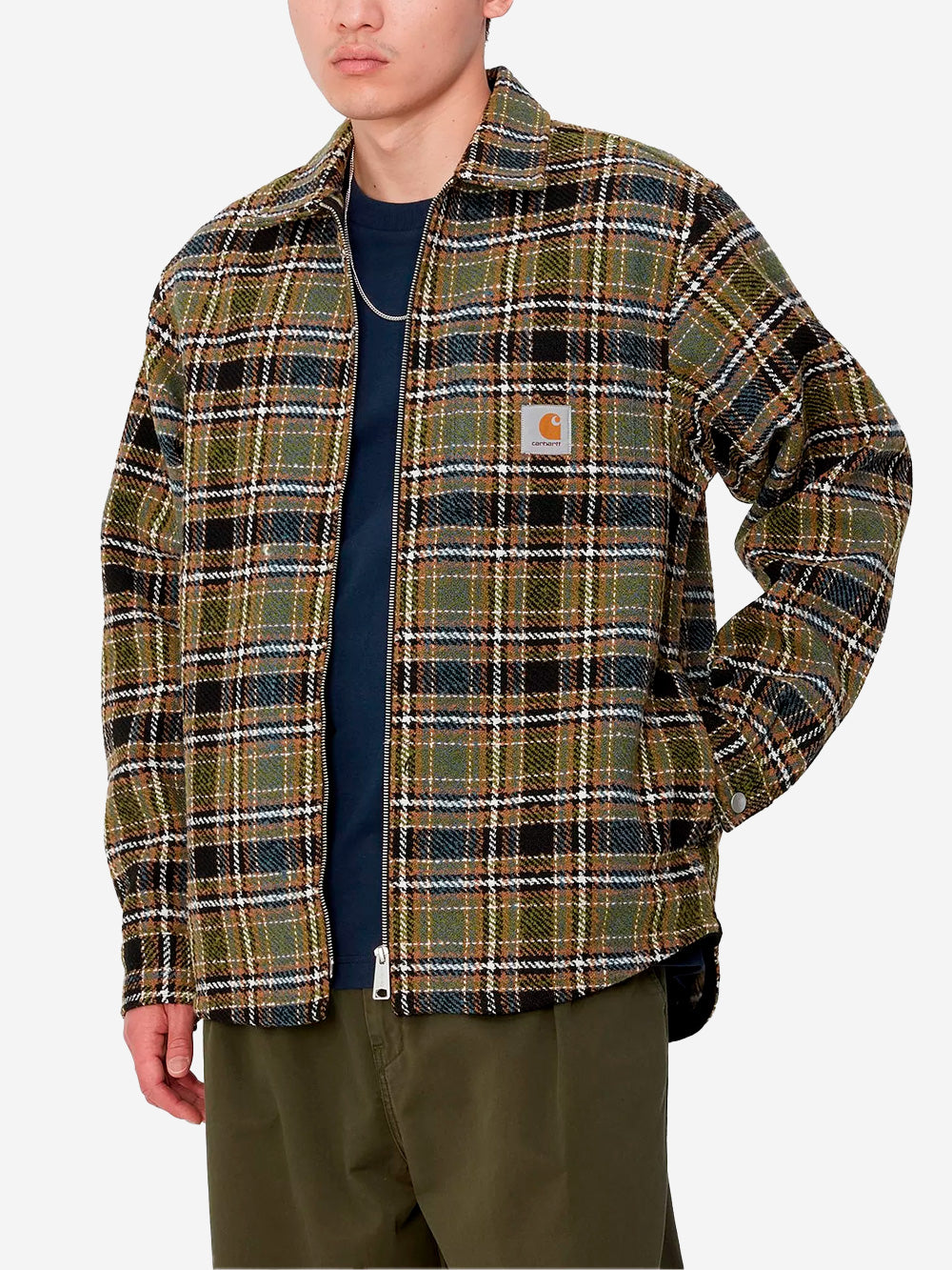 CARHARTT WIP Stroy Shirt Jacket a quadri Verde Urbanstaroma