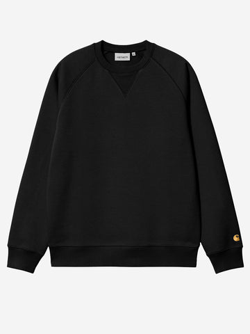 CARHARTT WIP Chase Sweat felpa nera Nero