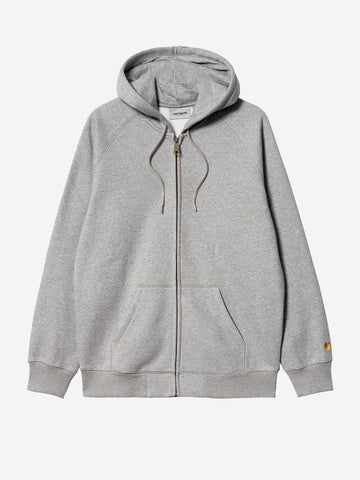 CARHARTT WIP Hooded Chase Jacket grigia con zip Grigio