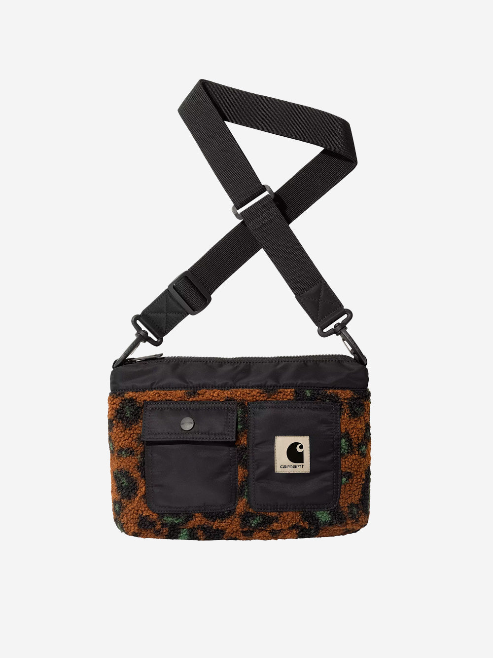 CARHARTT WIP Borsa in pile leopardata Orla strap Marrone Urbanstaroma