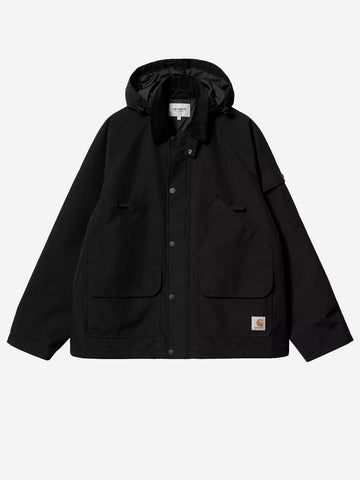 CARHARTT WIP Giacca Clarton con cappuccio in nylon Nero