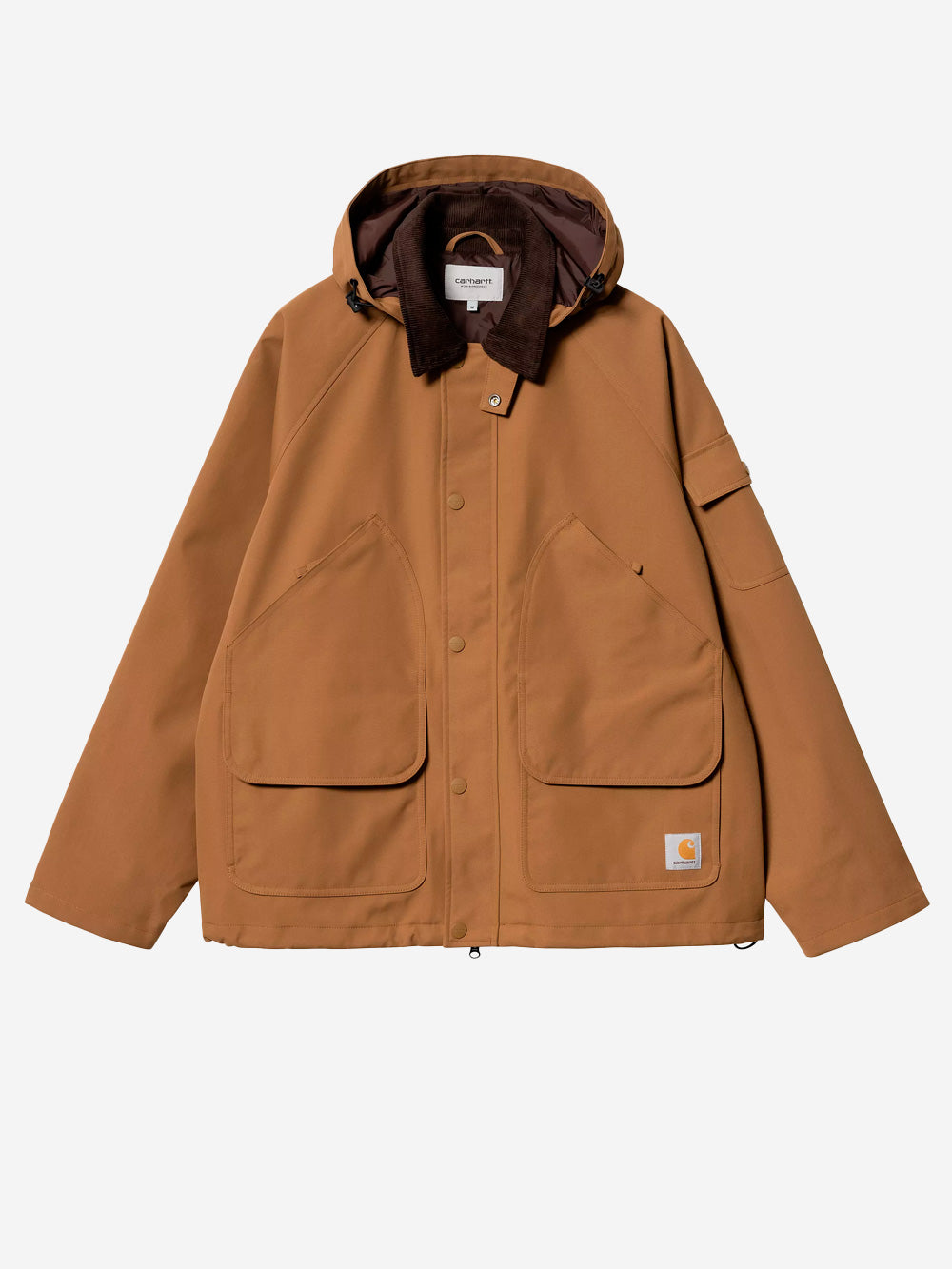 CARHARTT WIP Giacca marrone Clarton con cappuccio in nylon Marrone Urbanstaroma