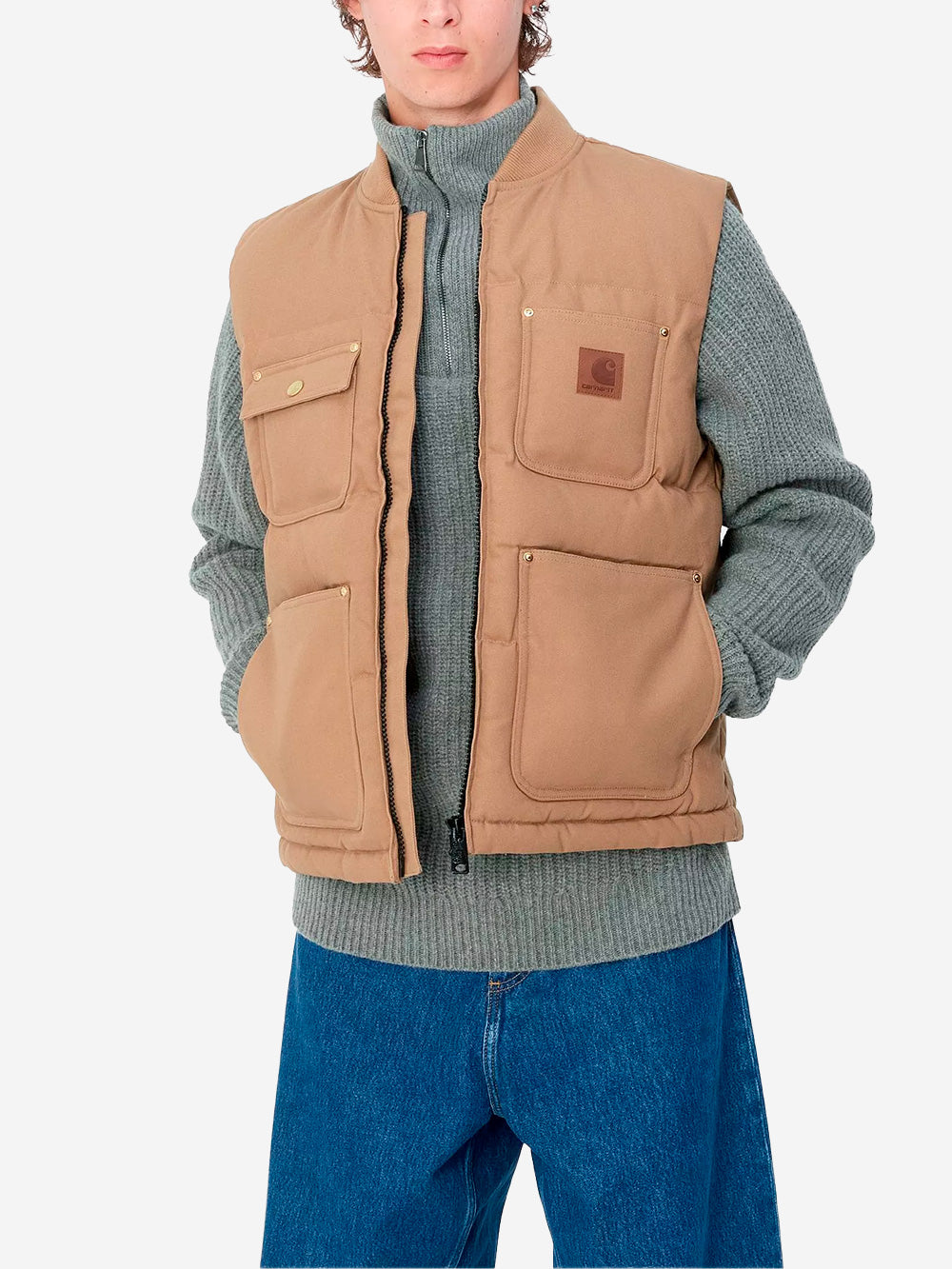 CARHARTT WIP Gilet con tasche Rayley Beige Urbanstaroma