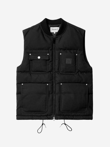 CARHARTT WIP Gilet nero con tasche Rayley Nero