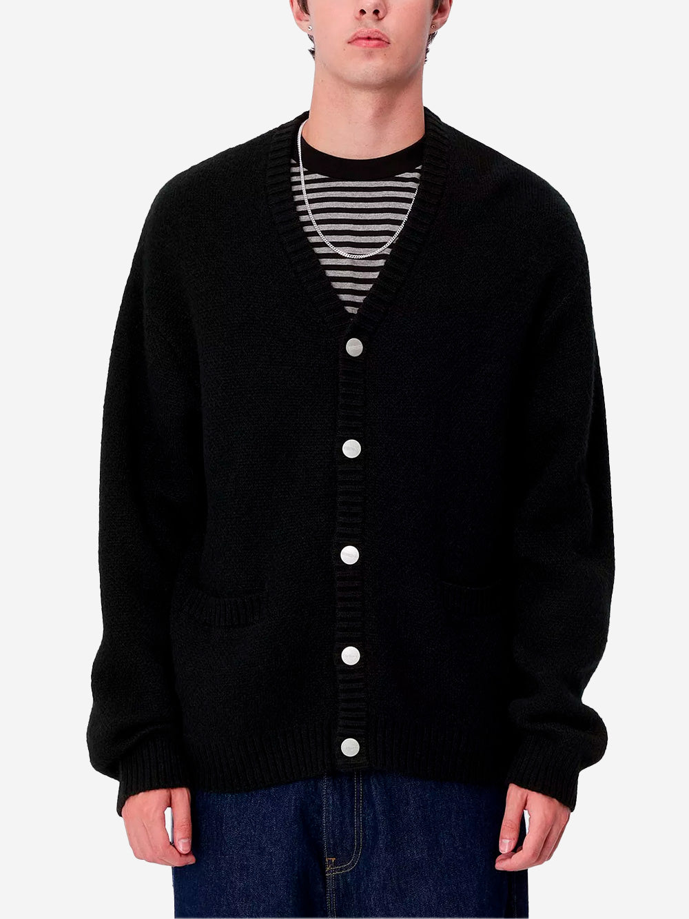 CARHARTT WIP Cardigan nero Merton Nero Urbanstaroma