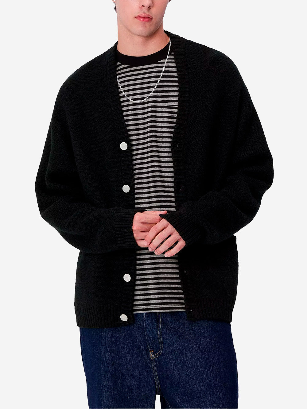 CARHARTT WIP Cardigan nero Merton Nero Urbanstaroma