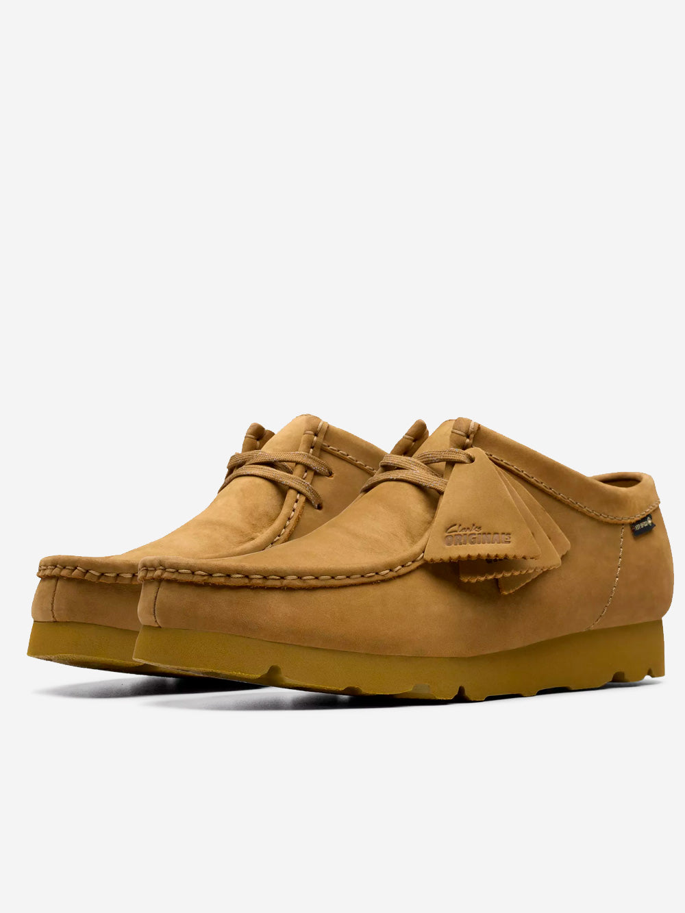 CLARKS Wallabee Gtx Oakmoss nubuk Cammello Urbanstaroma