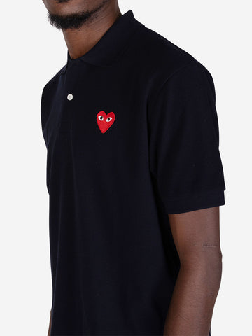 COMME DES GARCONS PLAY Polo CDG Red Play blu