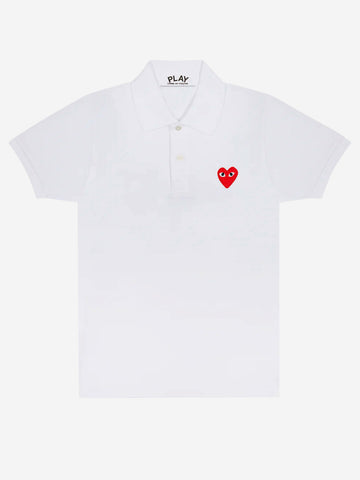 Polo CDG Red Play bianca