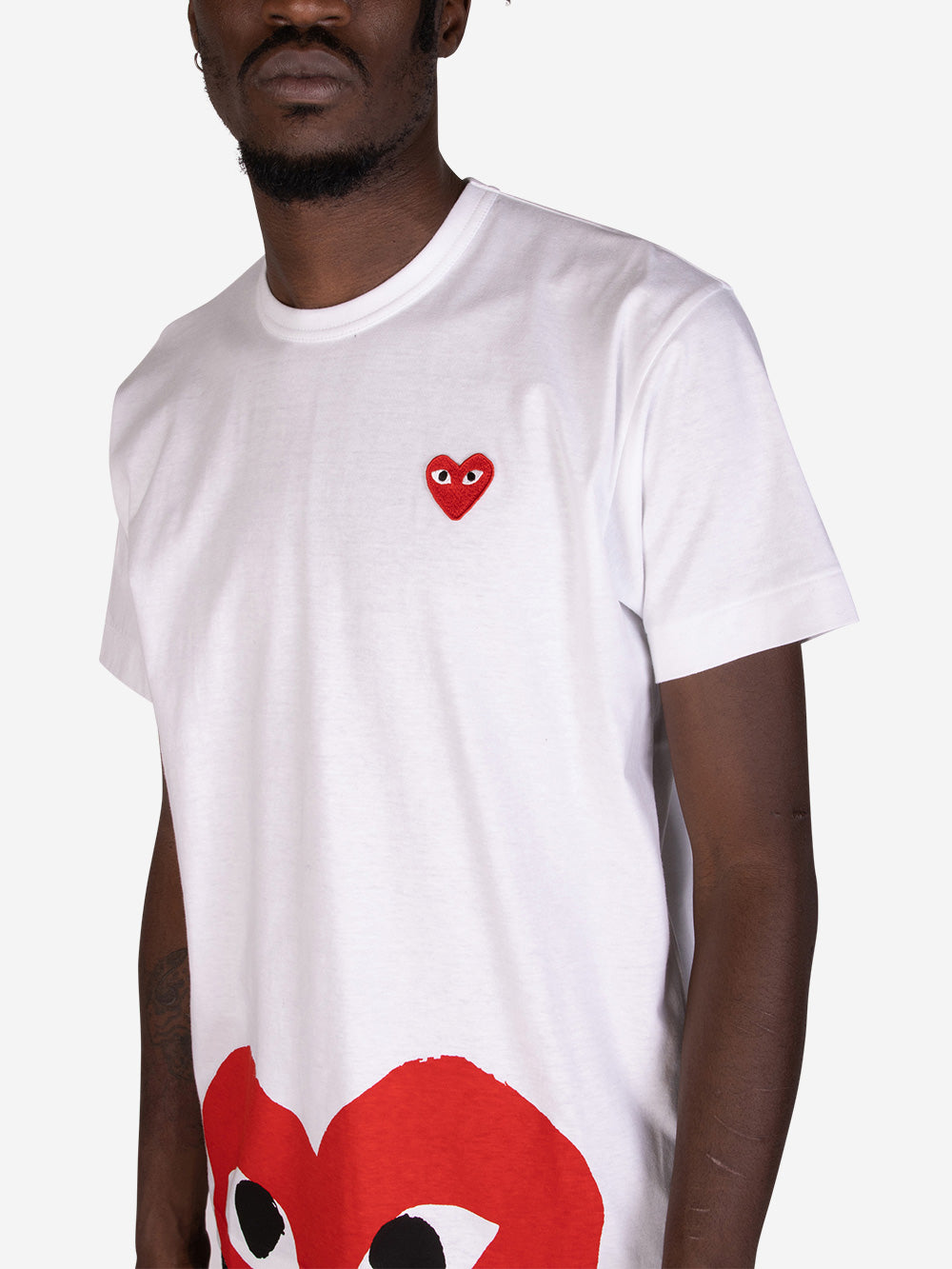 COMME des GARCONS PLAY Heart Print Short Sleeve T Shirt