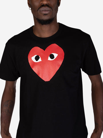 COMME DES GARCONS PLAY T-shirt nera CDG Play con cuore grande Nero