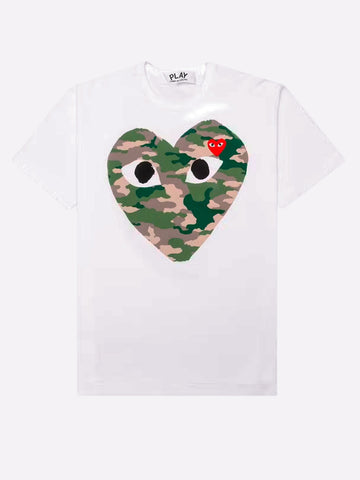 T-shirt CDG Play con cuore camouflage