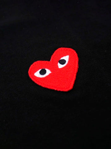 Camiseta Mini Heart de algodón negro