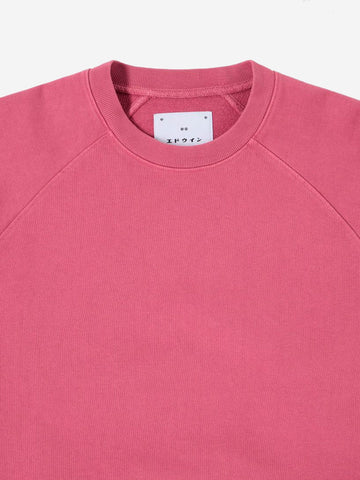 Felpa girocollo maniche raglan rosa