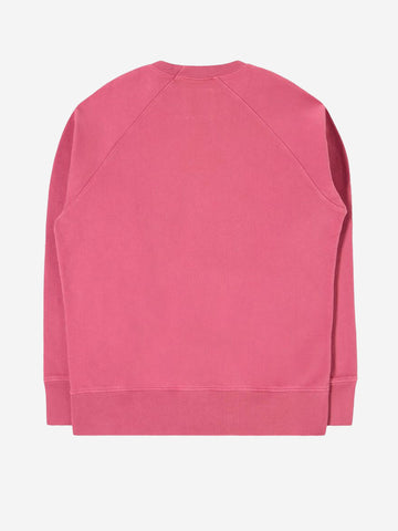 Felpa girocollo maniche raglan rosa