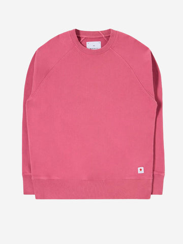 Felpa girocollo maniche raglan rosa