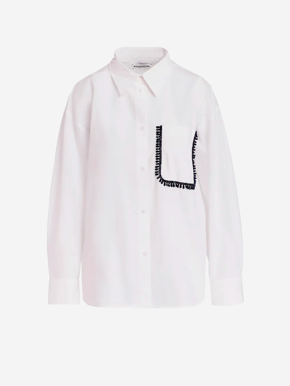 ESSENTIEL ANTWERP Camicia bianca con ricamo Bianco Urbanstaroma