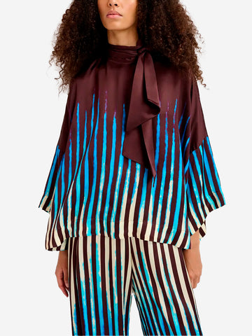 ESSENTIEL ANTWERP Top oversize con fiocco Multicolor