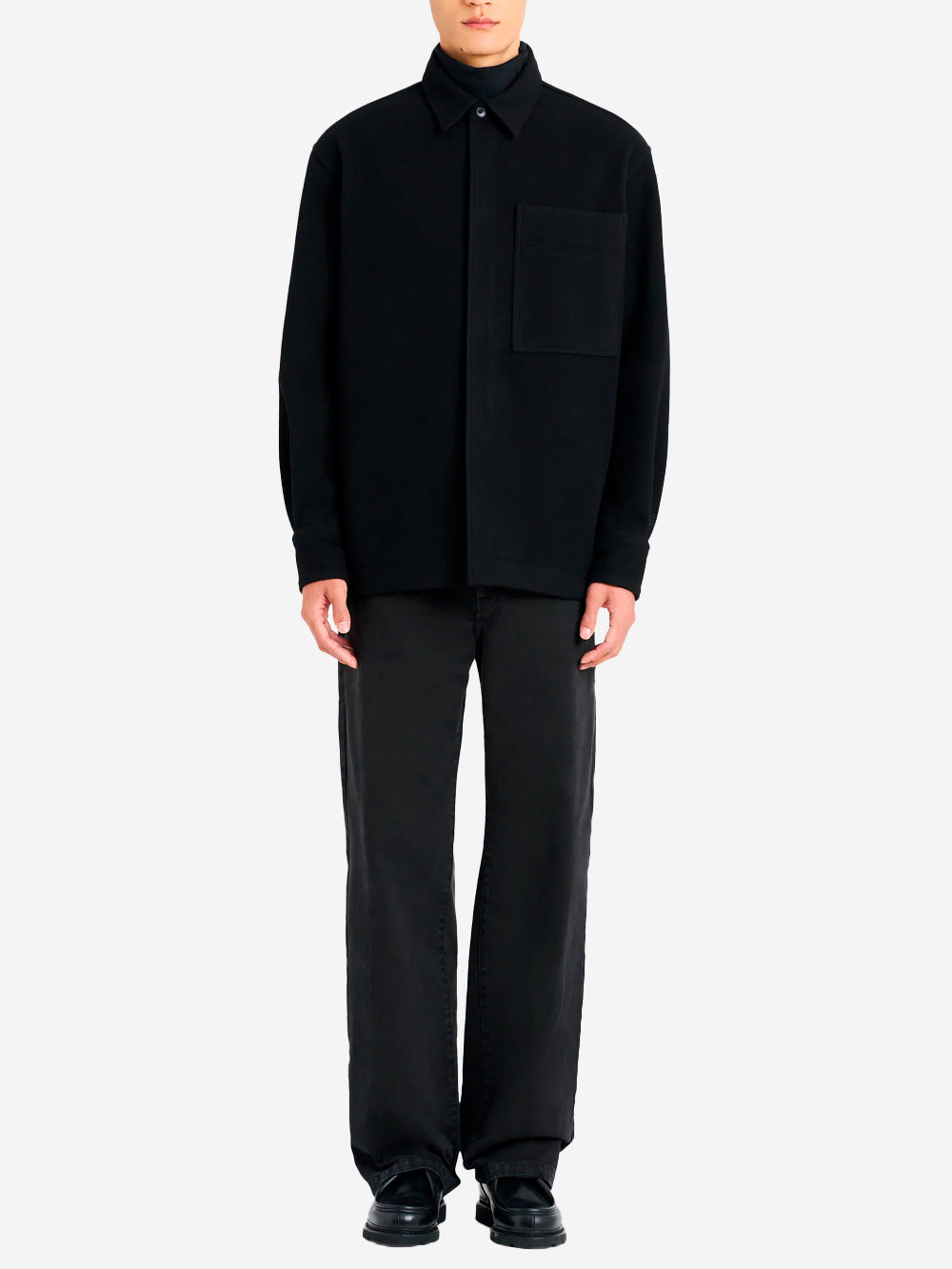 ETUDES STUDIO Overshirt nero in lana Nero Urbanstaroma