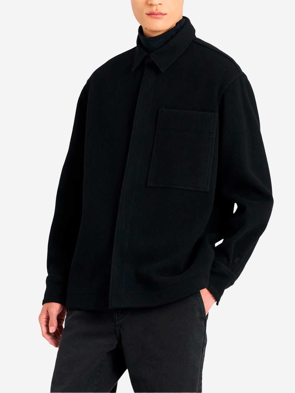 ETUDES STUDIO Overshirt nero in lana Nero Urbanstaroma