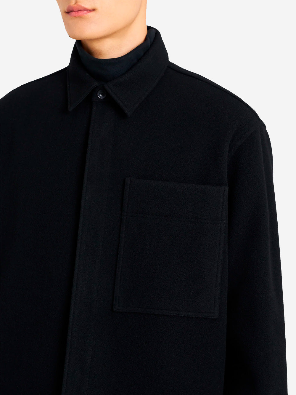 ETUDES STUDIO Overshirt nero in lana Nero Urbanstaroma