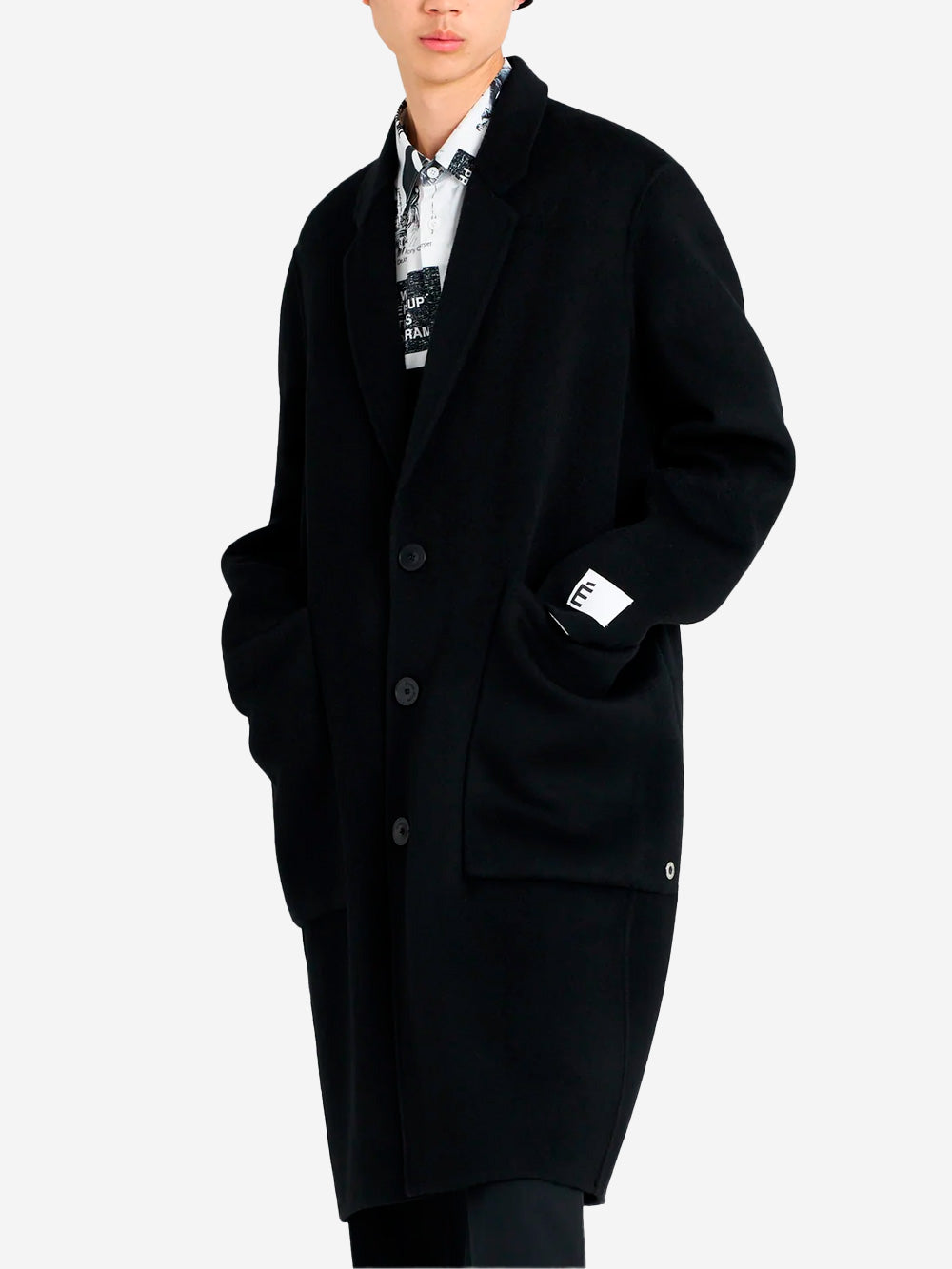 ETUDES STUDIO Cappotto oversize nero in lana Nero Urbanstaroma