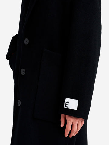 ETUDES STUDIO Cappotto oversize nero in lana Nero