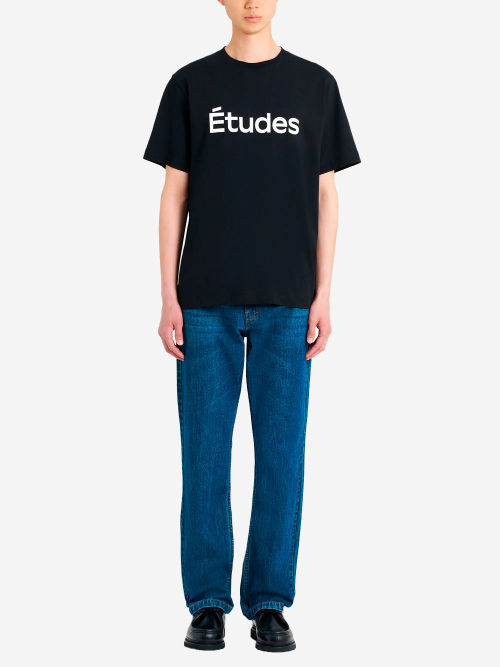 ETUDES STUDIO T-shirt nera regular con logo serigrafico Nero Urbanstaroma