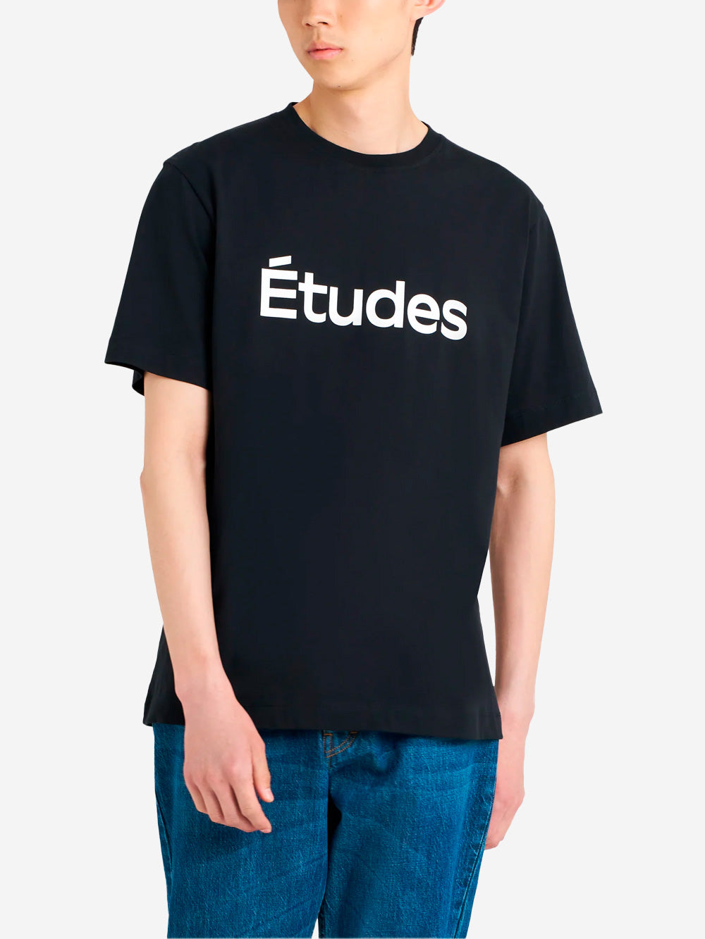 ETUDES STUDIO T-shirt nera regular con logo serigrafico Nero Urbanstaroma