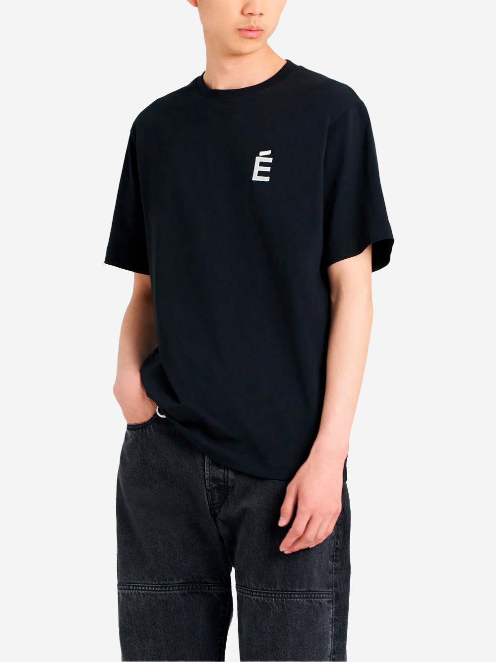 ETUDES STUDIO T-shirt nera Regular con logo É Nero Urbanstaroma