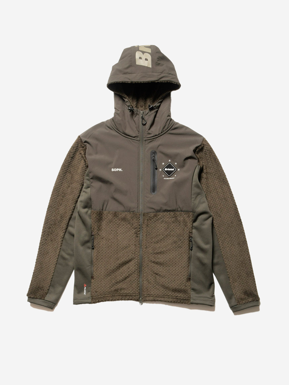 F.C.REAL BRISTOL Giacca hoodie Polartec khaki Verde Urbanstaroma