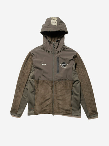 F.C.REAL BRISTOL Giacca hoodie Polartec khaki Verde