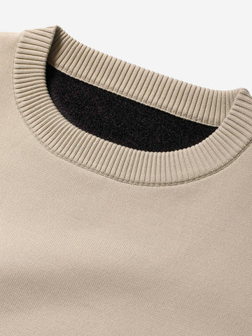 F/CE. Maglione giroccolo beige knit con logo Beige