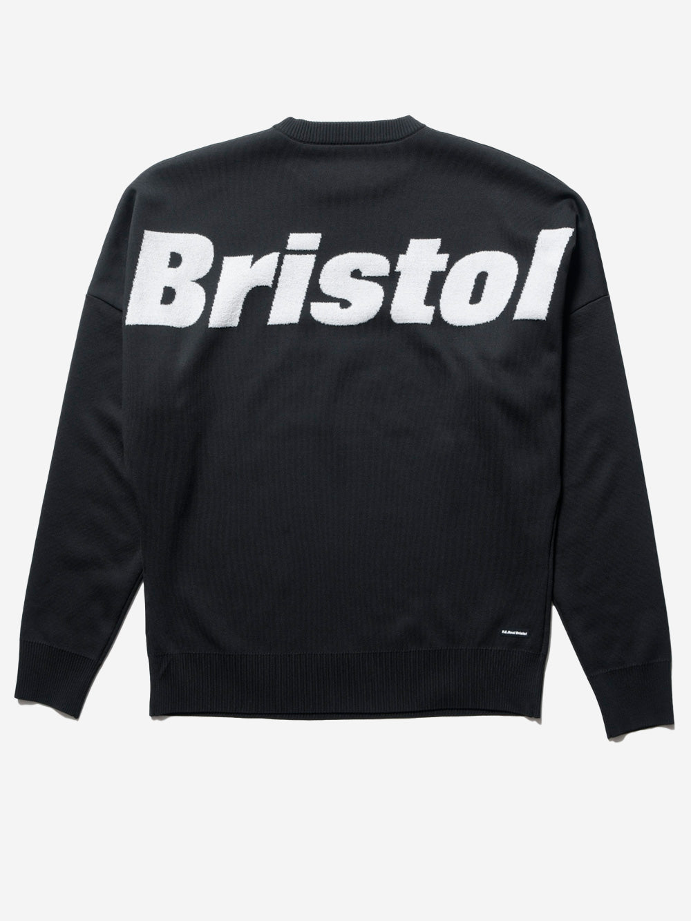 F.C.REAL BRISTOL Maglione giroccolo nero knit con logo Nero Urbanstaroma